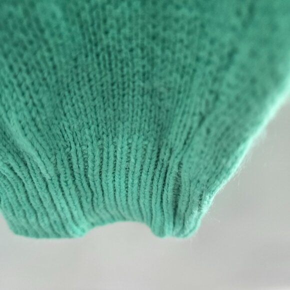 Sweet & Sinful Green Red Cherry Embroidery V-Neck Button Front Cardigan Large - Picture 10 of 14